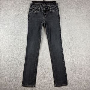 London Jean Stretch Women’s Size 2 Straight Black Low Rise Y2K
